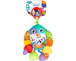 Playgro Activity Friend Doofy Dog - Hangspeeltje - Baby Speelgoed - Kinderwagenspeeltje - Rammelaar - Kinderwagenaccessoire - Buggyaccessoire - Educatief Speelgoed - Knuffeldier — cadeau in Spellen & Speelgoed