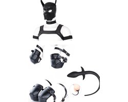 Pet play Deluxe 12 Delige Dog Puppy Set - Roleplay - kinky - luxe set - kwaliteits set - kinky - Zwart - Woeefff — cadeau in Cadeau-ideeën
