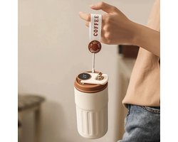 smart coffee mee neem beker - Thermosbeker Koffie to 450 ml - 4H warm & lekvrij - Koffiemok voor onderweg - Coffee to go beker - Theemok om mee te nemen - geïsoleerde mok - Koffiemok thermosbeker - Koffiemok thermobeker RVS 1 stuk(s) — cadeau in Koken & Dineren