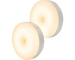 Nuvance Draadloze Ledlamp - 2 Stuks - Nachtlampje - 4 Standen - Magnetisch - Dag & Nacht Sensor - Usb Oplaadbaar - Kastverlichting — cadeau in Wonen & Interieur