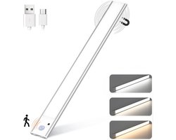 Omniscient® Led Lamp met Bewegingssensor - Kastverlichting - Keukenverlichting Onderbouw Led- Nachtlampje - Meerdere Kleurtemperaturen - Dimbaar - 30 cm - Nachtlampje met Sensor - Binnen - USB-C Oplaadbaar - Trapverlichting - Magnetisch - Kastlamp — cadeau in Wonen & Interieur