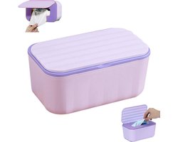 Multifunctionele tissueboxhoes - Stijlvolle tissue-organizer - Bureau tissuebox - Tissuebox - Tissuehouder - Tissuebox voor de badkamer - Tissue Box Holder - Paars - Geschikt voor gezichtstissues, keukenpapier en servetten — cadeau in Cadeau-ideeën