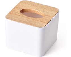 Tissue box - tissue box modern - zakdoekendoos - Witte - tissue doos wc - Opbergbox voor tissues en mondkapjes - Natte Doekjes Dispenser Houder - Milieuvriendelijke & Stijlvolle Tissuebox - Luxe doos voor Servetten — cadeau in Cadeau-ideeën