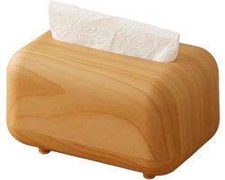 Eenvoudige Stijlvolle Antislip Servettendoos - Licht Houtprint + Anti-Slip Functie - Hotel Accessoire / Bureau Decor / Bar Organizer / Servet Houder - Ideaal voor Hotels, Kantoor, Bar & Praktische Opslag — cadeau in Cadeau-ideeën