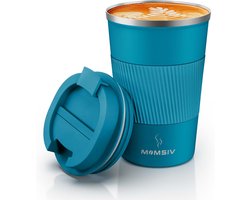 Geïsoleerde Koffiebeker met Lekvrij Deksel - Duurzame RVS Thermosbeker voor Koffie, Thee en Water - 380ml — cadeau in Koken & Dineren