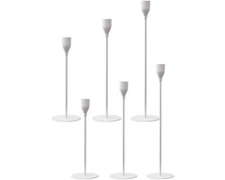 Unyqoos® Stijlvolle 6-delige set kaarsenhouders van metaal voor romantische en vintage inrichting — cadeau in Wonen & Interieur