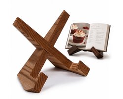 MasonPro Boekenstandaard Hout - Kookboek Standaard - Kookboekhouder - Tablet Standaard - Boeken Houder - Boekhouder - Boekensteun - Leesstandaard - Antislip - 16x21CM — cadeau in Kookcadeaus