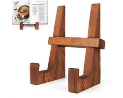 Kookboekstandaard - Boekenstandaard Hout - Rek - Boeken Houder - Kookboekhouder - Leesboek Standaard - Muziekboek - Tablet Standaard - Bordenrek - Rekken - Book holder - Bordenstandaard - Bordenhouder - Bladzijdehouder — cadeau in Kookcadeaus