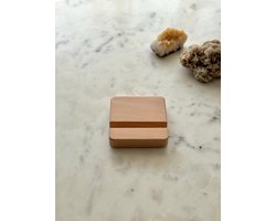 Houten telefoonhouder - telefoonhouder bureau - telefoon standaard - tablet standaard – Scandinavisch - Naturel kleur - houten tablethouder - telefoon houder - telefoonstandaard - telefoon houder bureau - Hoogwaardige kwaliteit — cadeau in Telefoon & Tablet