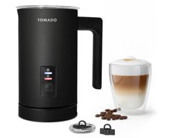 Tomado TMF1201B - Elektrische Melkopschuimer - 4 standen - Warm en koud opschuimen - BPA vrij - Cappuccino maken – Matzwart — cadeau in Kookcadeaus