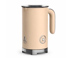 Motivai Melkopschuimer – Elektrische Milk Frother 300 ml Retro – BPA-vrij & PFAS-vrij – Voor Warm & Koud Melkschuim – Cappuccino & Latte – Matte Beige — cadeau in Kookcadeaus