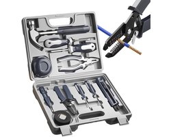 Gereedschapsset Thuis - Klein Multifunctioneel - Klus Klussen - Draagbare Koffer - 11 Stuks - Grijs — cadeau in Gereedschap
