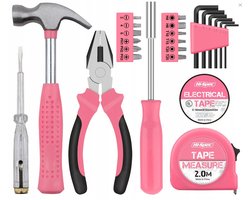 24-delig Roze Gereedschapset voor Thuis - Compact en Handig — cadeau in Gereedschap