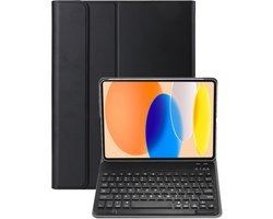 Hoesje - Geschikt voor Apple iPad A16/A18 (2025/2026) - 11 inch (11e & 12e generatie) - Keyboard Book Cover - Toetsenbord Case - Hoes - Zwart — cadeau in Telefoon & Tablet