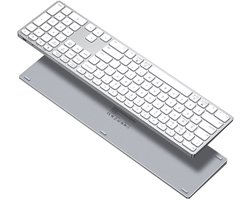 Dux Ducis - Universeel bluetooth toetsenbord geschikt voor Windows / Apple iMac / Apple iPad / Apple iPhone / Samsung - Draadloos toetsenbord - QWERTY - Wit — cadeau in Gadgets