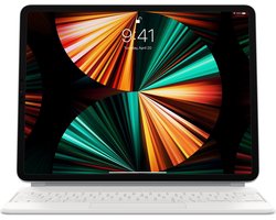 Apple - Magic Keyboard - iPad Pro 12.9‑inch (3e, 4e en 5e generatie) - US QWERTY - Wit — cadeau in Telefoon & Tablet