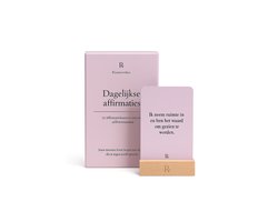 Positievevibes Zelfvertrouwen-serie – Affirmatiekaarten – 52 kaarten – Met houten standaard – Voor zelfvertrouwen & innerlijke kracht — cadeau in Eten & Drinken