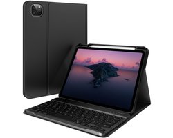 Accezz Tablet Toetsenbord Hoes - Geschikt voor Apple iPad Pro 11 (2022) / Pro 11 (2021) / Pro 11 (2020) / Pro 11 (2018) / Air 5 (2022) / Air 4 (2020) / Air 11 inch (2026) M4 / Air 11 inch (2025) M3 / Air 11 inch (2024) M2 - QWERTY Bluetooth Keyboard — cadeau in Telefoon & Tablet