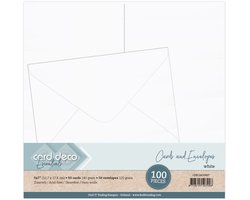 Set van 10 witte kaarten en enveloppen 13x18cm — cadeau in Cadeau-ideeën