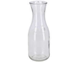 Glazen water karaf - sap/wijn karaf - van 0,5 liter - Karaffen - tafel / keuken - artikelen - sapkan - 8 x 20 cm — cadeau in Cadeau-ideeën