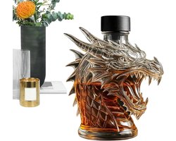 Glazen Whisky - Water Karaf - Kristalglas Look Whiskey Fles - Karaffen - voor Sterke Drank - Geschikt voor Sterke Drank, Decoratie voor De Thuisbar en Tafeldecoratie voor Feestjes - Decoratief - Perfect Cadeau — cadeau in Koken & Dineren