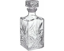 Glazen whisky/water karaf van 1 liter - Kristalglas look whiskey fles - Karaffen - voor sterke drank — cadeau in Koken & Dineren