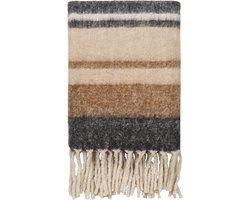 Artichok Bobbie Plaid Zwart/Bruin - Deken - Voor Op Bank - Over Bed - Zacht - Wol - Polyester - Plaid voor Woondecoratie - 170 x 130 cm — cadeau in Wonen & Interieur