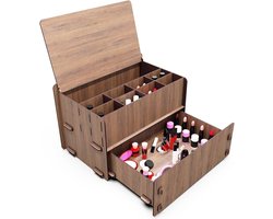 KUK Design - Houten Juwelendoos met 10 Ogen - Sieraden - walnoot — cadeau in Sieraden