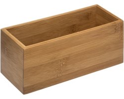 5five Opbergbox - voor Sieraden/make-up - 23 x 9,5 cm - bamboe hout - Nagellak box - Sieraden box - Make-up box - Organizer — cadeau in Wonen & Interieur