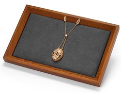 Houten sieradendoosje met lades voor sieraden en accessoires - 4 stijlvolle ontwerpen, 23,5 x 15,5 x 2,5 cm — cadeau in Sieraden