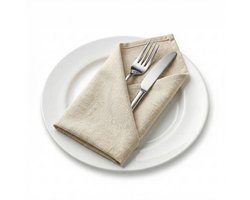Servetten Katoen/Linnen - Set Van 4 - Beige — cadeau in Wonen & Interieur