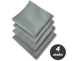 Tavas Servetten - 30 x 30 cm - Set van 4 stuks - Turkoois - Katoen - Tafeldecoratie — cadeau in Wonen & Interieur