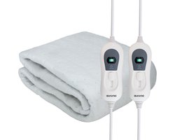 Auronic Elektrische Onderdeken XL - 190x160 cm - 2 Persoons - Met Hoekelastieken - Verwarmingsdeken - Wit — cadeau in Cadeau-ideeën