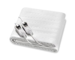 Goliving Elektrische Onderdeken – 2–Persoons – Warmtedeken – Elektrische Deken – 3 Warmtestanden – Timerfunctie – 60 Watt – Polyester – 160 x 140 cm – Wit — cadeau in Cadeau-ideeën