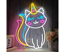 Kittycorn Neonbord - Kat Eenhoorn Licht - Kamer Decoratie - Instelbare Helderheid - Niet Gespecificeerd - EenhoornCat — cadeau in Wonen & Interieur