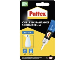 Pattex Classic 3 g Extra sterke Superlijm voor Rubber, Metaal, Glas, Kunststof, Keramiek, Hout, Leder, Porselein & Meer - Secondelijm - Super Glue — cadeau in Cadeau-ideeën
