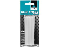 Bison Glue Sticks Super, hoge kwaliteit lijmpatronen, diameter 11mm, 6 stuks, repareren, bevestigen, afdichten en isoleren. 6 stuks, makkelijk in gebruik met de Bison Glue Gun Super — cadeau in Cadeau-ideeën