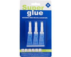 Secondelijm | Super Glue | Super Lijm | 3x 3g — cadeau in Cadeau-ideeën