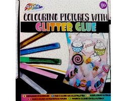 Grafix Kleurset Glitter Glue Junior Papier/lijm 6-delig — cadeau in Spellen & Speelgoed