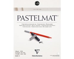 Clairefontaine Pastelmat - Papier voor Pastelkrijt - No.3 - 360 g - 24 x 30 cm - Wit — cadeau in Hobby