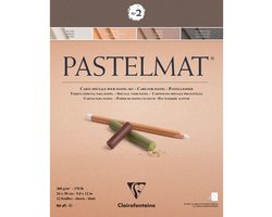 Clairefontaine Pastelmat - Papier voor Pastelkrijt - No.2 - 360 g - 24 x 30 cm - 4 kleuren — cadeau in Hobby