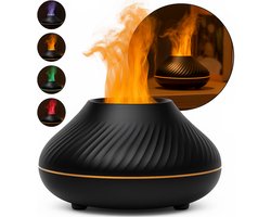 Boncy® Bonfire Aroma Diffuser – Luchtbevochtiger Aromadiffusers met 4 Licht-opties – Geurverspreider Vernevelaar – Aromatherapie Aromadiffusers - etherische olie Verdamper Verstuiver — cadeau in Eten & Drinken