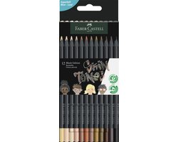 Faber-Castell Black Edition kleurpotloden - 12 stuks - huidskleurtinten - FC-116414 — cadeau in Hobby