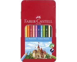 Faber-Castell kleurpotloden - Castle - blik 12 stuks - FC-115801 — cadeau in Hobby