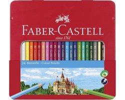 Faber-Castell kleurpotloden - Castle - blik 24 stuks - FC-115824 — cadeau in Hobby