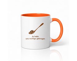 Vintage botanische Mok "Je hebt / iets nuttigs gekregen" – Stijlvolle kerstpakketmok voor praktische cadeauzoekers — cadeau in Cadeau-ideeën
