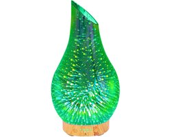 Recalma Glazen 3D Aroma Diffuser - Luchtbevochtiger - Etherische Olie Verstuiver - Geurverspreider - Aromadiffusers - 7 LED Kleuren — cadeau in Sieraden