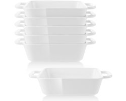 Solidchoice - Set van 6 Kleine Keramische Ovenvormen voor Soufflé en Pudding — cadeau in Kookcadeaus