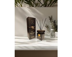 Geurverspreider Stokjes - Aroma Diffuser - Woonkamer Decoratie - Luxe Design Langdurig - 200ml Inhoud - Zwart Goud — cadeau in Wonen & Interieur
