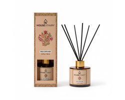 Reed Diffuser Geurstokjes 100ml – Amber – Luxe Geurverspreider van Glas met Zwarte Stokjes – Fris & Vrolijk Design – Langdurige Geur – Perfect Cadeau voor Elke Gelegenheid — cadeau in Wonen & Interieur
